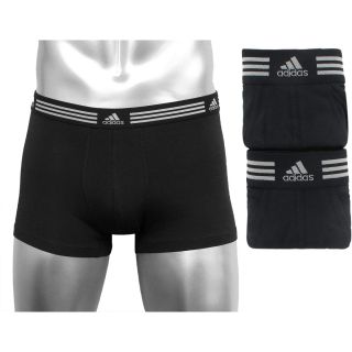 adidas Athletic Stretch 2 Pack Trunk   Size Small, Black/black (5131824A)