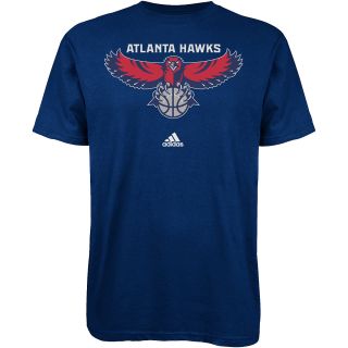adidas Mens Atlanta Hawks Full Primary Logo Short Sleeve T Shirt   Size