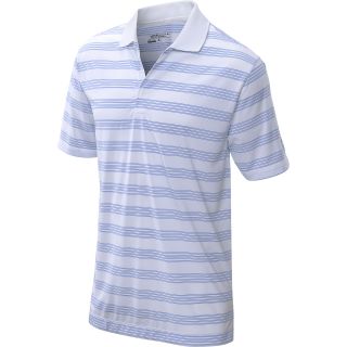 NIKE Mens Tech Core Stripe Polo   Size Large, White/blue