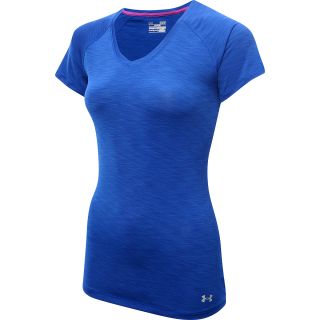 UNDER ARMOUR Womens Get Set Go Short Sleeve Running T Shirt   Size Large, Blu 