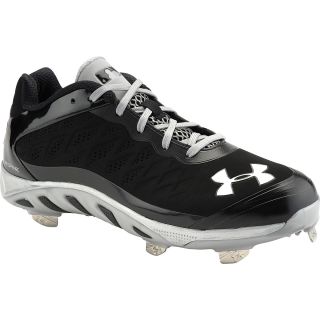 UNDER ARMOUR Mens Spine Metal Baseball Cleats   Size 8, Black/silver
