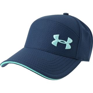 UNDER ARMOUR Mens Offset Stretch Fit Hat   Size M/l, Navy/green