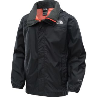 THE NORTH FACE Boys Resolve Rain Jacket   Size Small, Black/red
