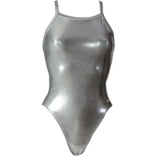 Dolfin Womens Metallics HP Back Swimsuit   Size 34, Silver (9950L 302 34)