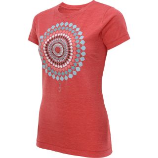 COLUMBIA Womens Outdoor Enthusiast II Short Sleeve T Shirt   Size Small, Red