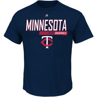 MAJESTIC ATHLETIC Mens Minnesota Twins Laser Like Focus Short Sleeve T Shirt  