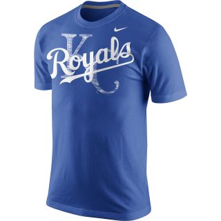 NIKE Mens Kansas City Royals Team Issue Woodmark Short Sleeve T Shirt   Size