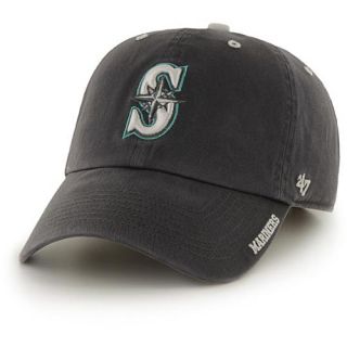 47 BRAND Mens Seattle Mariners Charcoal Ice Clean Up Adjustable Cap   Size