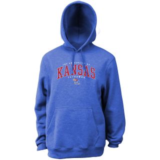 Classic Mens Kansas Jayhawks Hooded Sweatshirt   Royal   Size Small, Kansas
