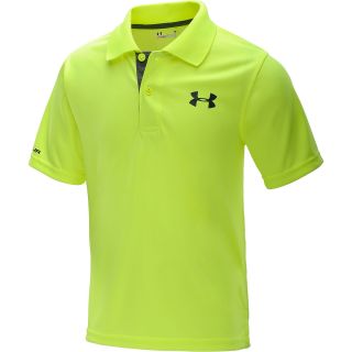UNDER ARMOUR Little Boys Matchplay Short Sleeve Polo   Size 4, High Vis Yellow