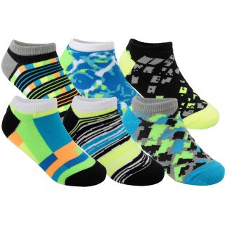 SOF SOLE Kids All Sport Lite No Show Socks   6 Pack   Size Small, Scribble