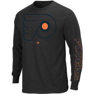 MAJESTIC ATHLETIC Mens Philadelphia Flyers Goal Crease Long Sleeve T Shirt  