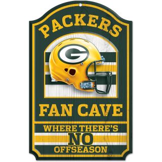 Wincraft Green Bay Packers Fan Cave 11x17 Wooden Sign (05437010)