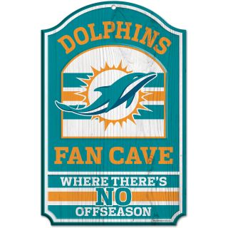 WINCRAFT Miami Dolphins 11x7 Inch Fan Cave Wooden Sign