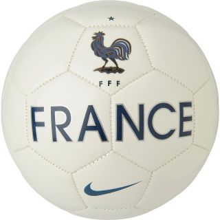 NIKE France Supporters Soccer Ball   Size 5, White/navy