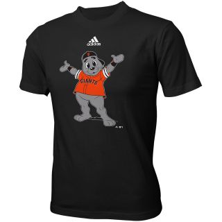 adidas Youth San Francisco Giants Mascot Short Sleeve T Shirt   Size 5.6, Black