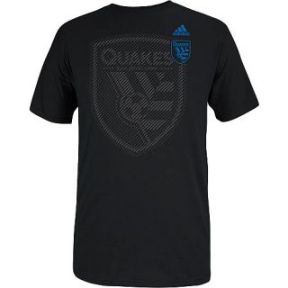 adidas Mens San Jose Earthquakes Screened Back Logo Short Sleeve T Shirt  