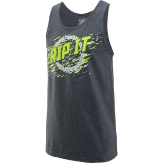 UNDER ARMOUR Mens LAX Rip It Tank Top   Size 2xl, Carbon/yellow