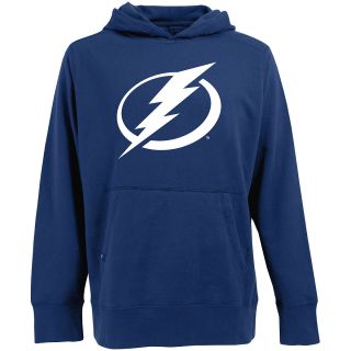 Antigua Mens Tampa Bay Lightning Signature Hood Applique Pullover Sweatshirt  