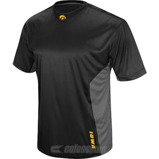 COLOSSEUM Mens Iowa Hawkeyes Twister Short Sleeve T Shirt   Size Medium, Black