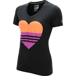 adidas Womens Lovely Short Sleeve T Shirt   Size 2xl, Black