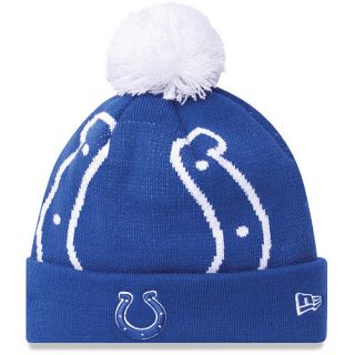 NEW ERA Mens Indianapolis Colts Woven Biggie Knit Cuff Hat, Blue