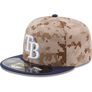 NEW ERA Mens Tampa Bay Rays Memorial Day 2014 Camo 59FIFTY Fitted Cap   Size