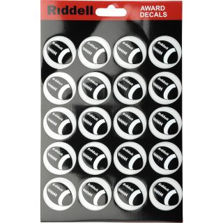 RIDDELL Football Helmet Award Decals   20 Pack, Black/white