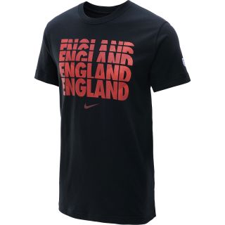 NIKE Mens England Core Type Short Sleeve T Shirt   Size Small, Black