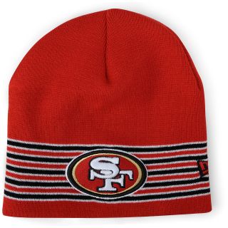NEW ERA Mens San Francisco 49ers 5A Striped Team Color Knit Hat, Red