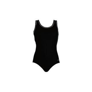 Dolfin Moderate Scoop Back Lap Suit Solid Womens   Size 8, Black (60525 790 8)