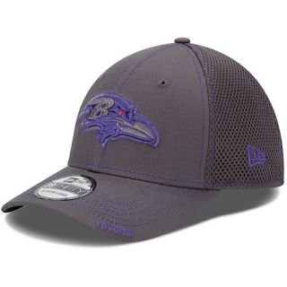 NEW ERA Mens Baltimore Ravens 39THIRTY Graphite Neo Stretch Fit Cap   Size