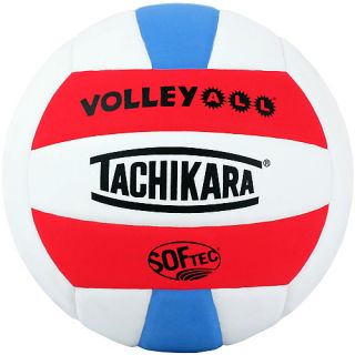 Tachikara SofTec Indoor Volleyball, Scarlet/white (V ALL.SWBL)