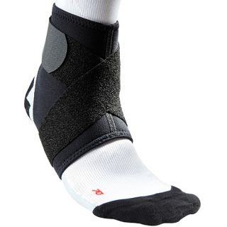 McDavid Ankle Sleeve with Figure 8 Straps   Size Large, Black (432R B L)