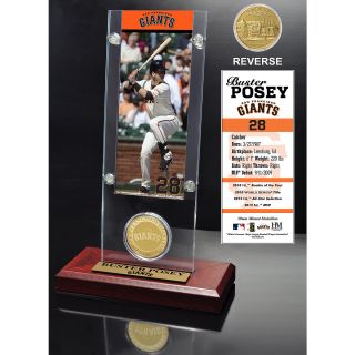 The Highland Mint Buster Posey Ticket & Minted Coin Acrylic Desk Top