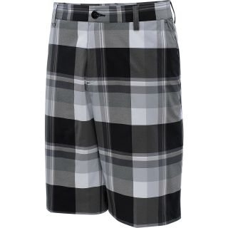 adidas Mens CLIMALITE Open Plaid Golf Shorts   Size 36, Black/white