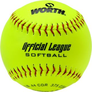 WORTH 11 Inch Official League Softball   4 Pack   Size 11