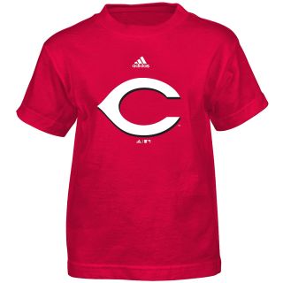 adidas Youth Cincinnati Reds Team Logo Short Sleeve T Shirt   Size 7, Red