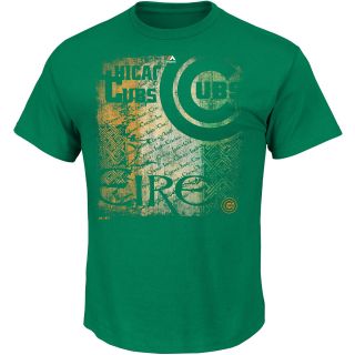 MAJESTIC ATHLETIC Mens Chicago Cubs Green Field Short Sleeve T Shirt   Size