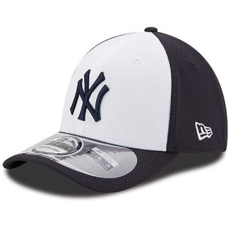 NEW ERA Mens New York Yankees White Front Diamond 39THIRTY Stretch Fit Cap  