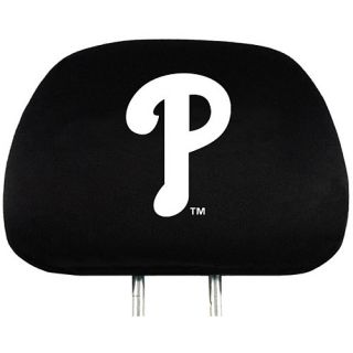 Team ProMark Philadelphia Phillies Headrest Cover in Black Features Embroidered