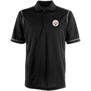 Antigua Pittsburgh Steelers Mens Icon Polo   Size Large, Black/white (ANT