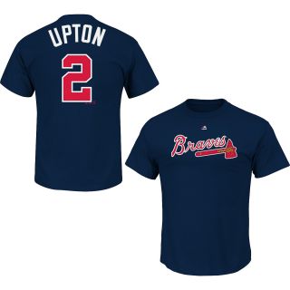 MAJESTIC ATHLETIC Mens Atlanta Braves Justin Upton Player Name And Number T 