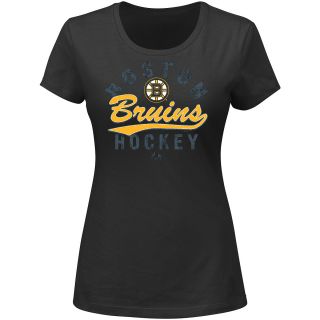 MAJESTIC ATHLETIC Womens Boston Bruins Behind The Glass Short Sleeve T Shirt  