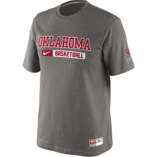 NIKE Mens Oklahoma Sooners Team Issued Practice Short Sleeve T Shirt   Size