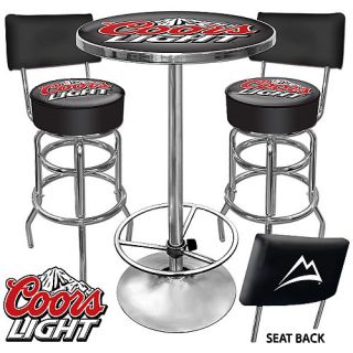 Trademark Global Ultimate Coors Light Gameroom Combo   Two Stools with Back &