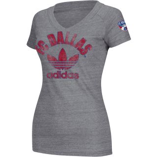 adidas Womens FC Dallas Tri Blend Trefoil Short Sleeve T Shirt   Size Large,