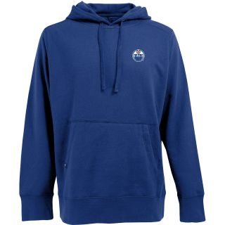 Antigua Mens Edmonton Oilers Signature Hooded Pullover Sweatshirt   Size
