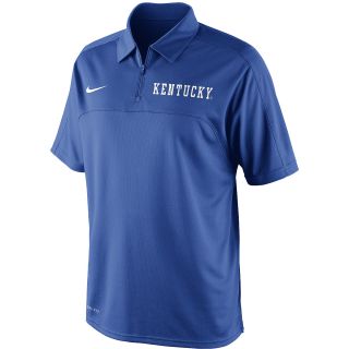 NIKE Mens Kentucky Wildcats Dri FIT Conference Short Sleeve Polo Shirt   Size