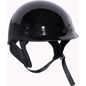 Fuel Helmets Half Helmet   Size Small, Black Gloss (SH HHGL14)